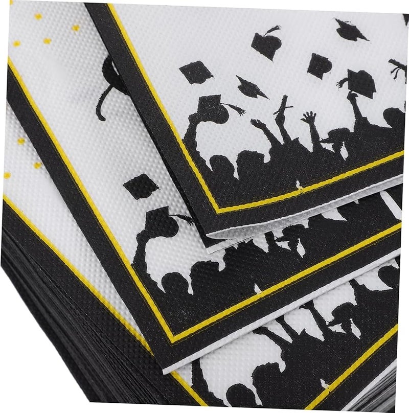 مناديل حفلة التخرج 100 قطعة مناديل سميكة ماصة للمشروبات والمقبلات والحلويات - Image 3